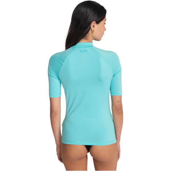 2026 Billabong Womens Tropical Surf Short Sleeve Rash Vest EBJWR03041 - Ocean Eyes